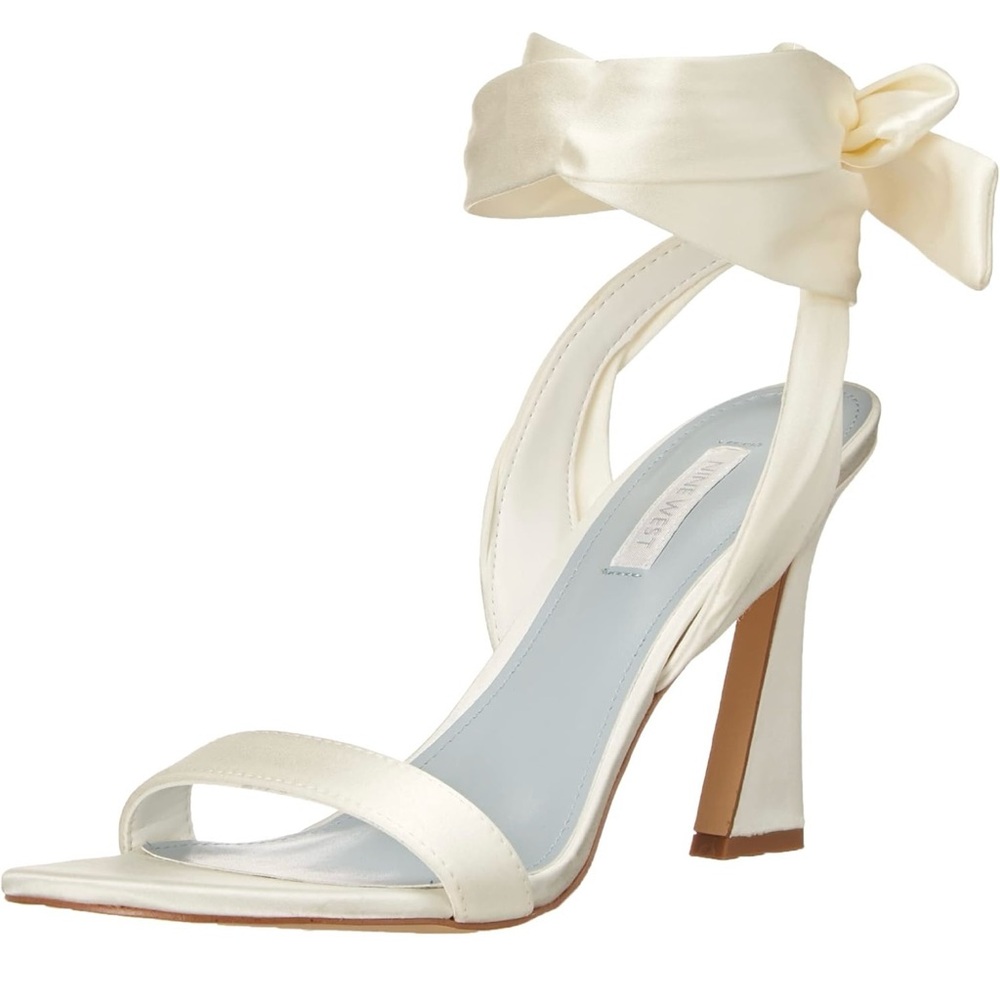 Nine West Cream Satin Heels - Picture 6 of 8